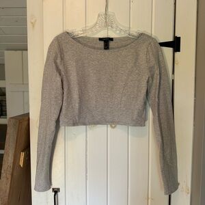 Forever 21 grey cropped long sleeve